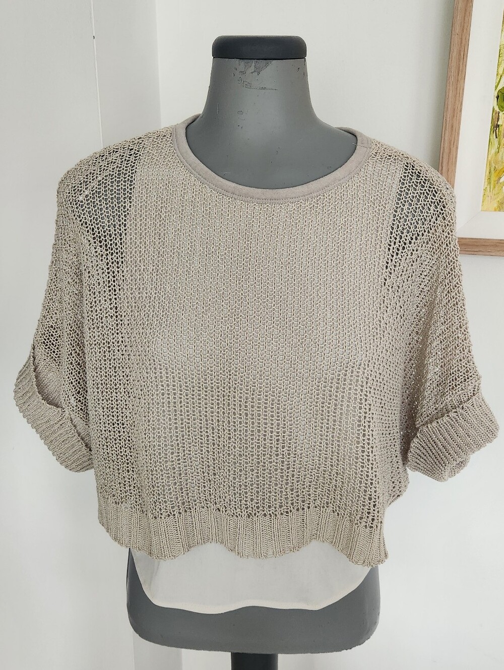 Zara Cream Suede-Trim Jacket